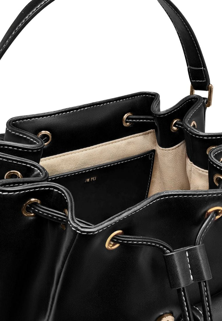 Harper Buckle Pocket Backpack – Black