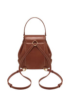 Harper Buckle Pocket Backpack – Dark Brown