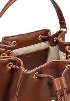 Harper Buckle Pocket Backpack – Dark Brown