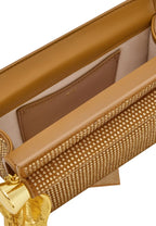 Holly Artificial Crystal Metal Pendant Embellished Clutch - Champagne