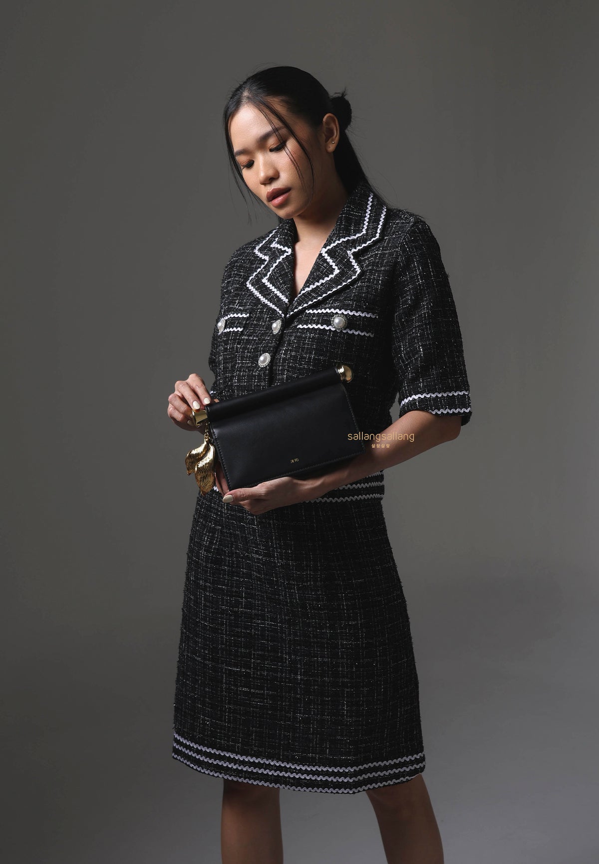 [MADE] Tweed Set Black Ivory