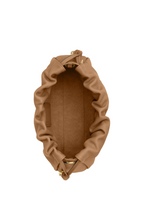 Faye Shoulder Bag With Ruching Honey Brown