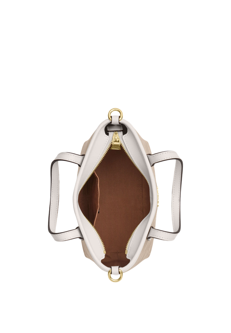 City Mini Tote Bag In Signature Canvas Gold Sand Chalk