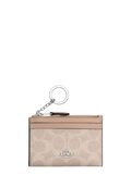 Mini Skinny Id Case In Signature Canvas Silver Sand Taupe