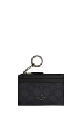 Mini Skinny Id Case In Signature Canvas Charcoal Black