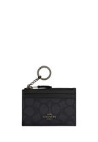 Mini Skinny Id Case In Signature Canvas Charcoal Black