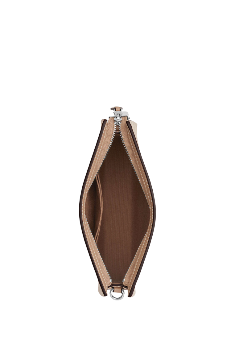 Slim Crossbody Bag In Signature Canvas Silver Sand Taupe