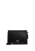 Slim Crossbody Bag Silver Black