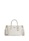 City Mini Tote Bag In Signature Canvas Gold White Chalk