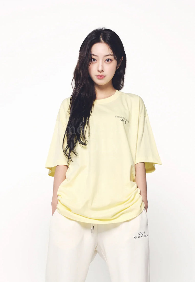 BASIC LOGO SEASON3 Short Sleeve T-Shirt Light Yellow