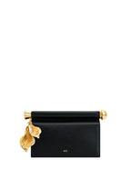 Holly Metal Pendant Embellished Clutch - Black