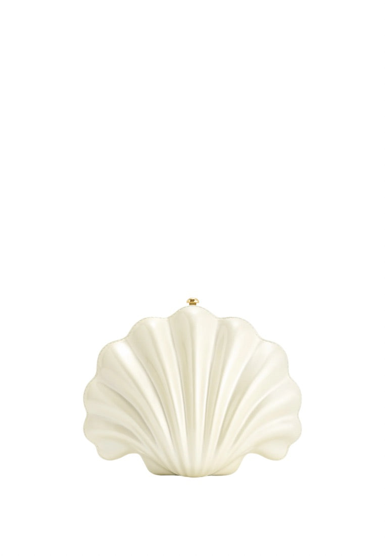 Maisie Shell Clutch - Ivory