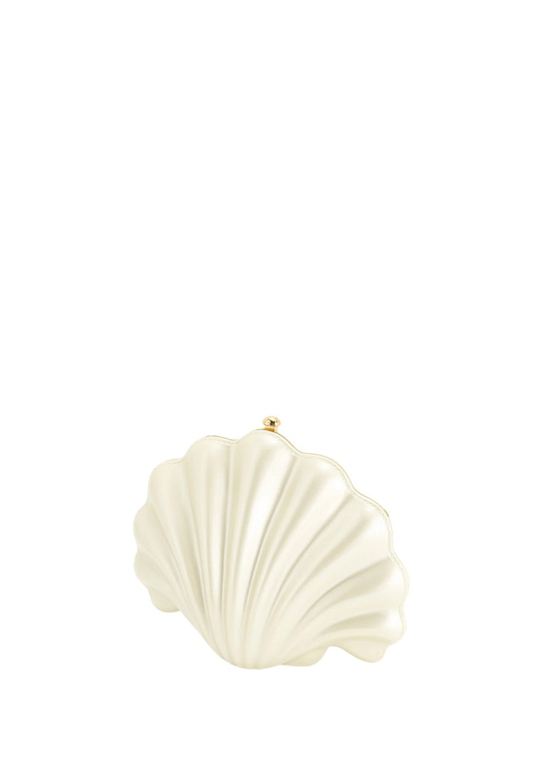 Maisie Shell Clutch - Ivory