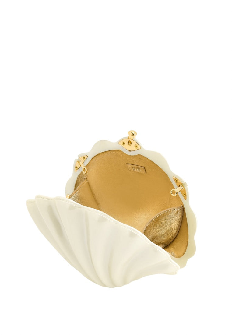 Maisie Shell Clutch - Ivory