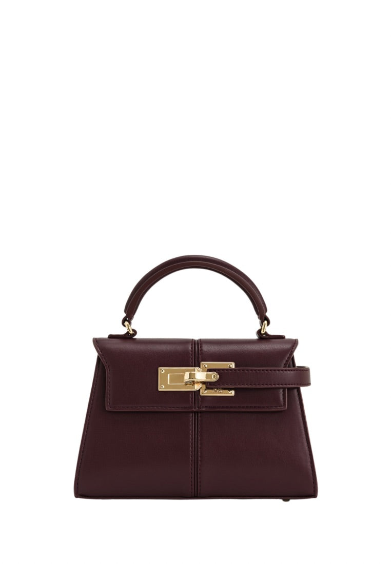 Elise Top Handle Bag - Deep Burgundy