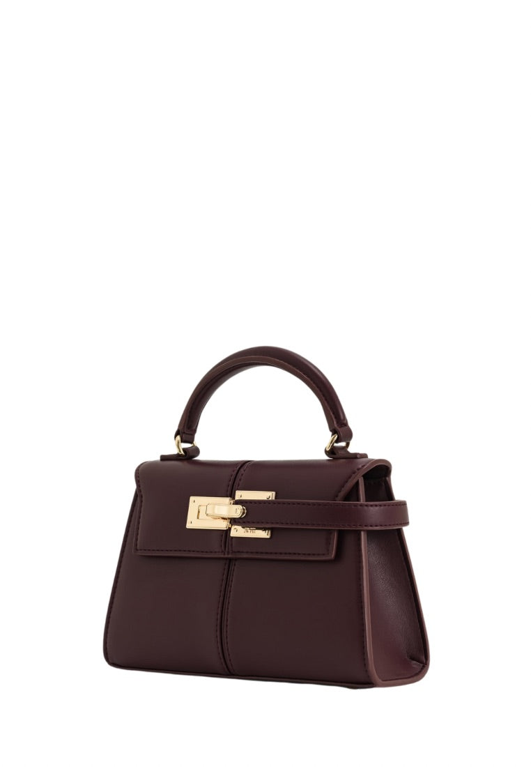 Elise Top Handle Bag - Deep Burgundy