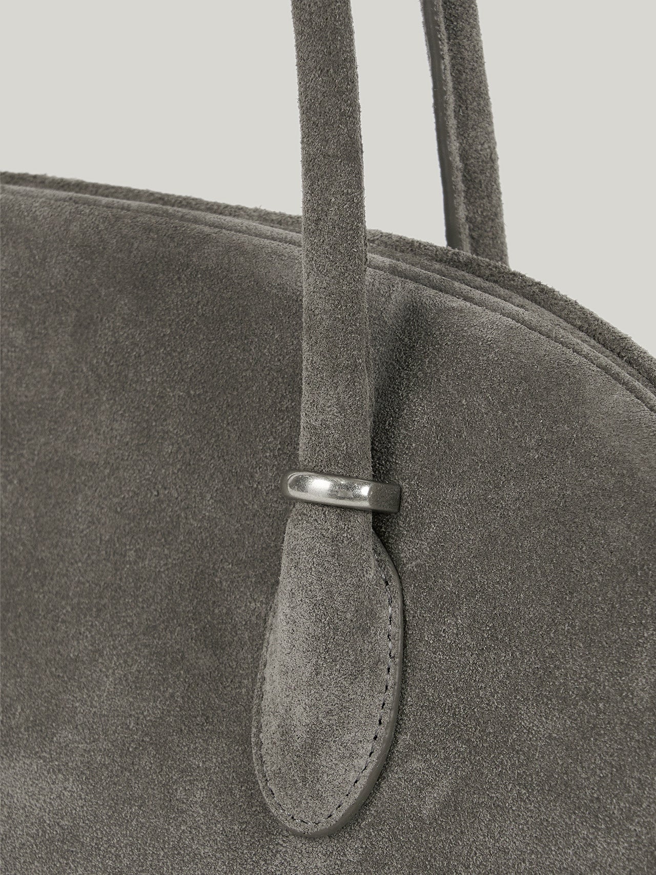 ANNEAU FRAME BAG suede grey