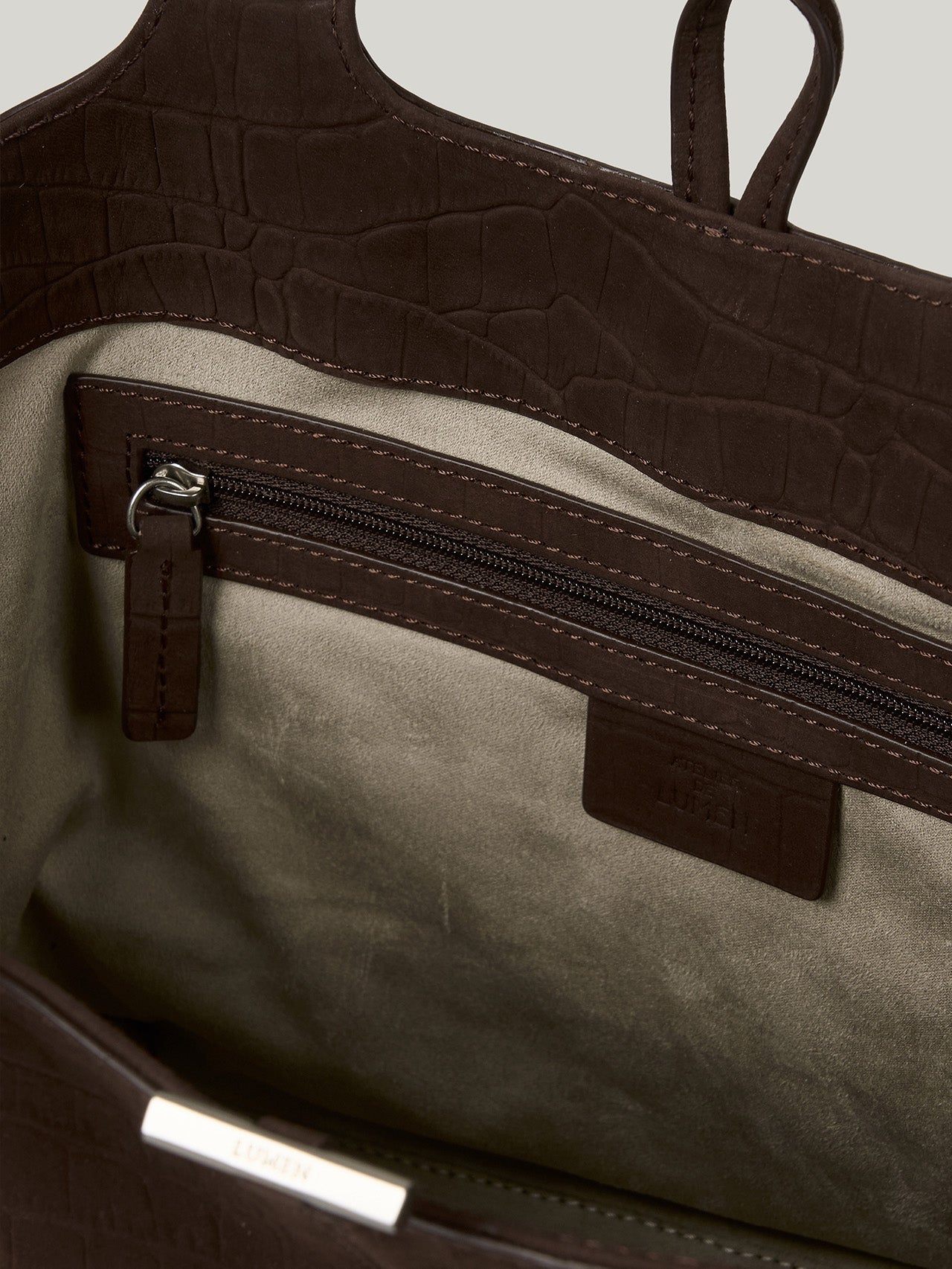 PANIER TOTE BAG nubuck pattern brown