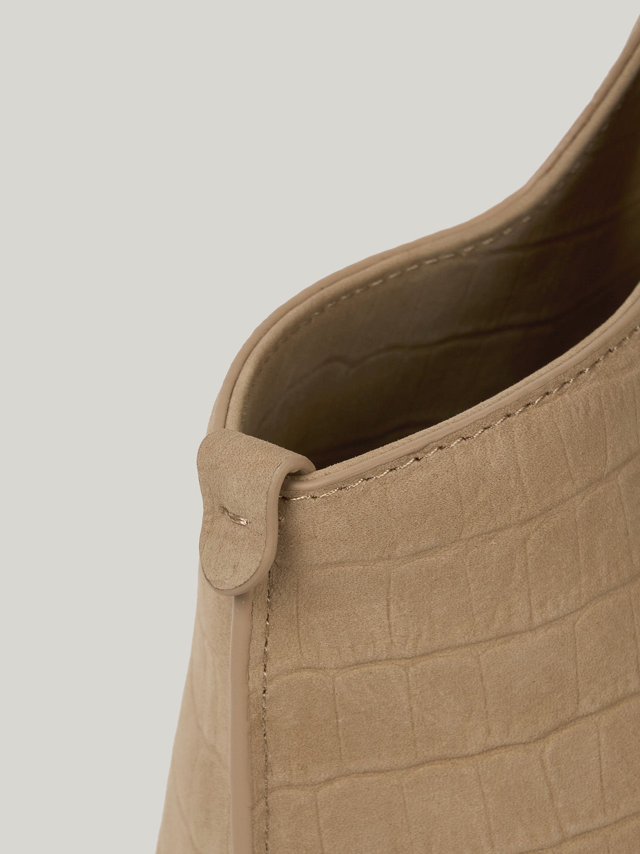 PANIER TOTE BAG nubuck pattern sand