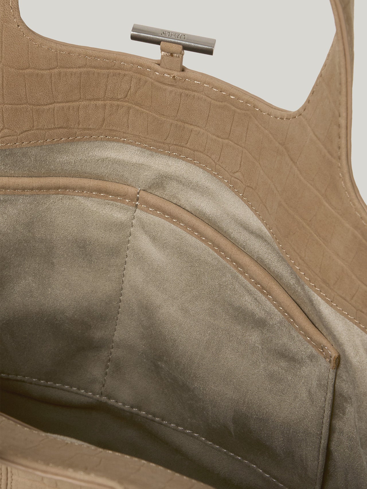 PANIER TOTE BAG nubuck pattern sand
