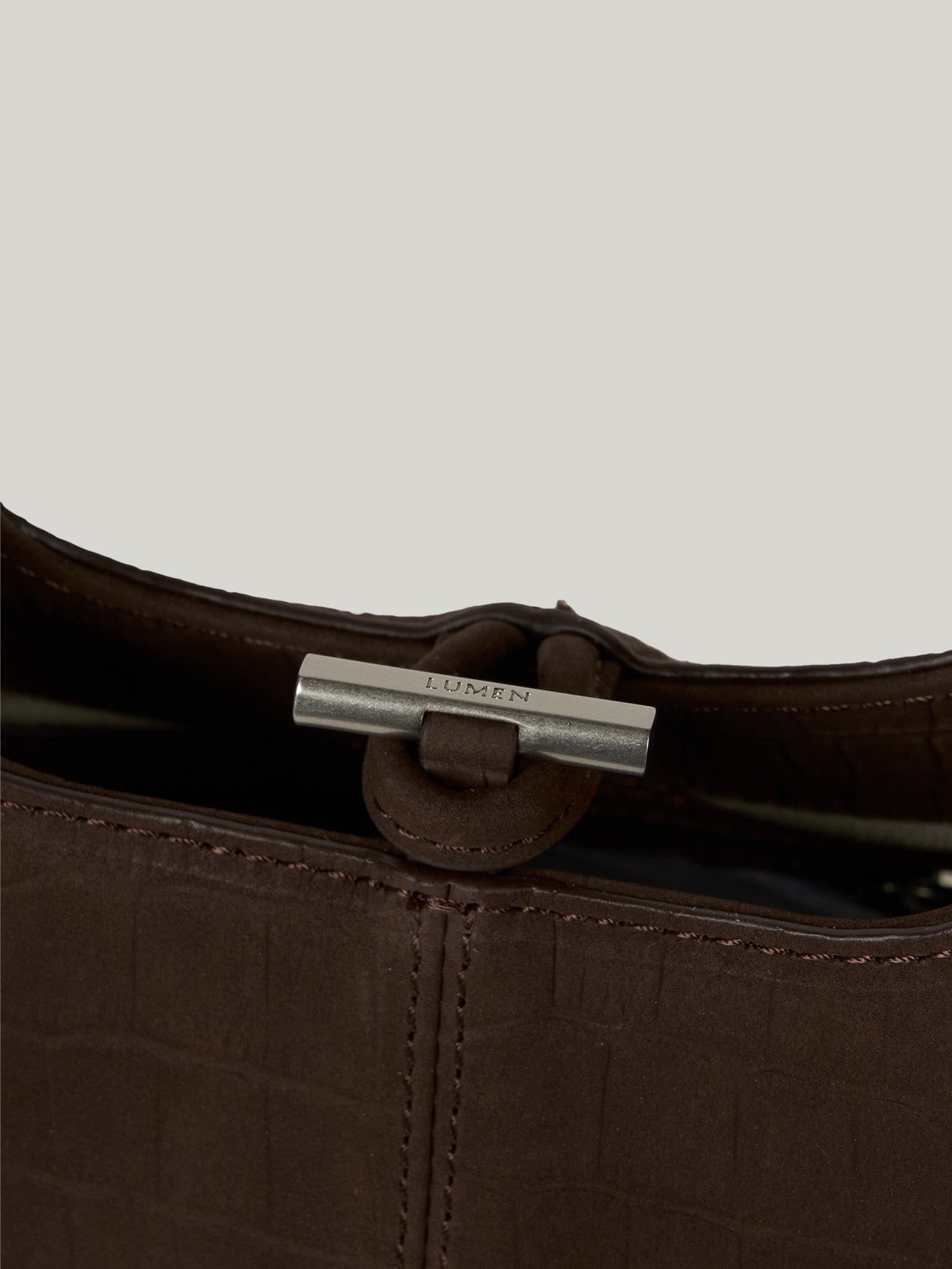 PANIER PETIT BAG nubuck pattern brown
