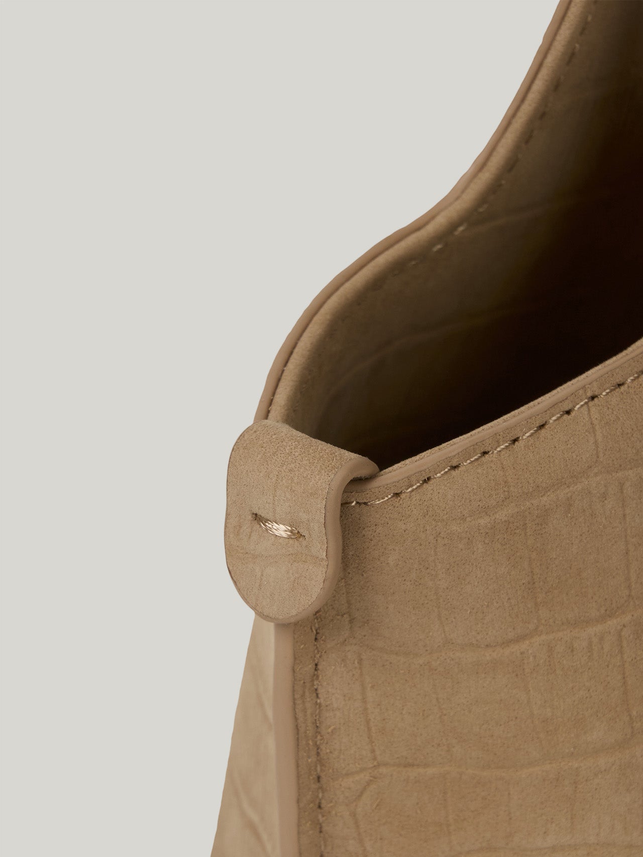 PANIER PETIT BAG nubuck pattern sand