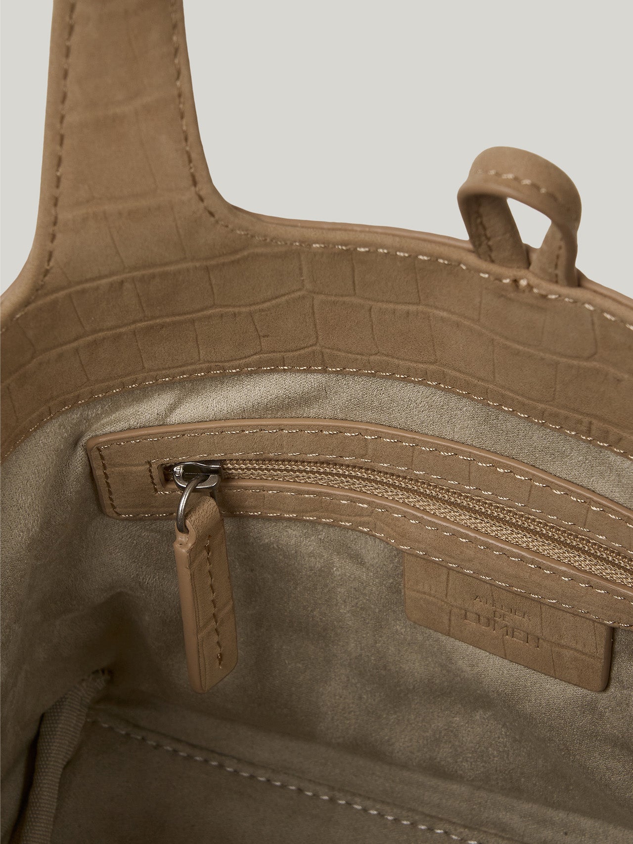 PANIER PETIT BAG nubuck pattern sand
