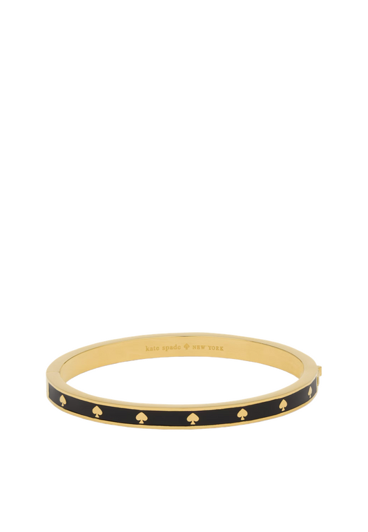Spot The Spade Enamel Hinged Bangle Black