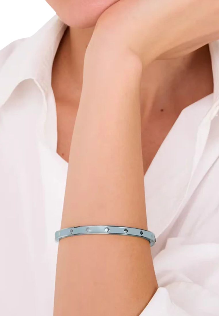 Spot The Spade Enamel Hinged Bangle Crisp Sky