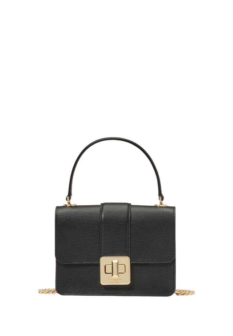 Phoebe Turnlock Mini Flap Crossbody Black