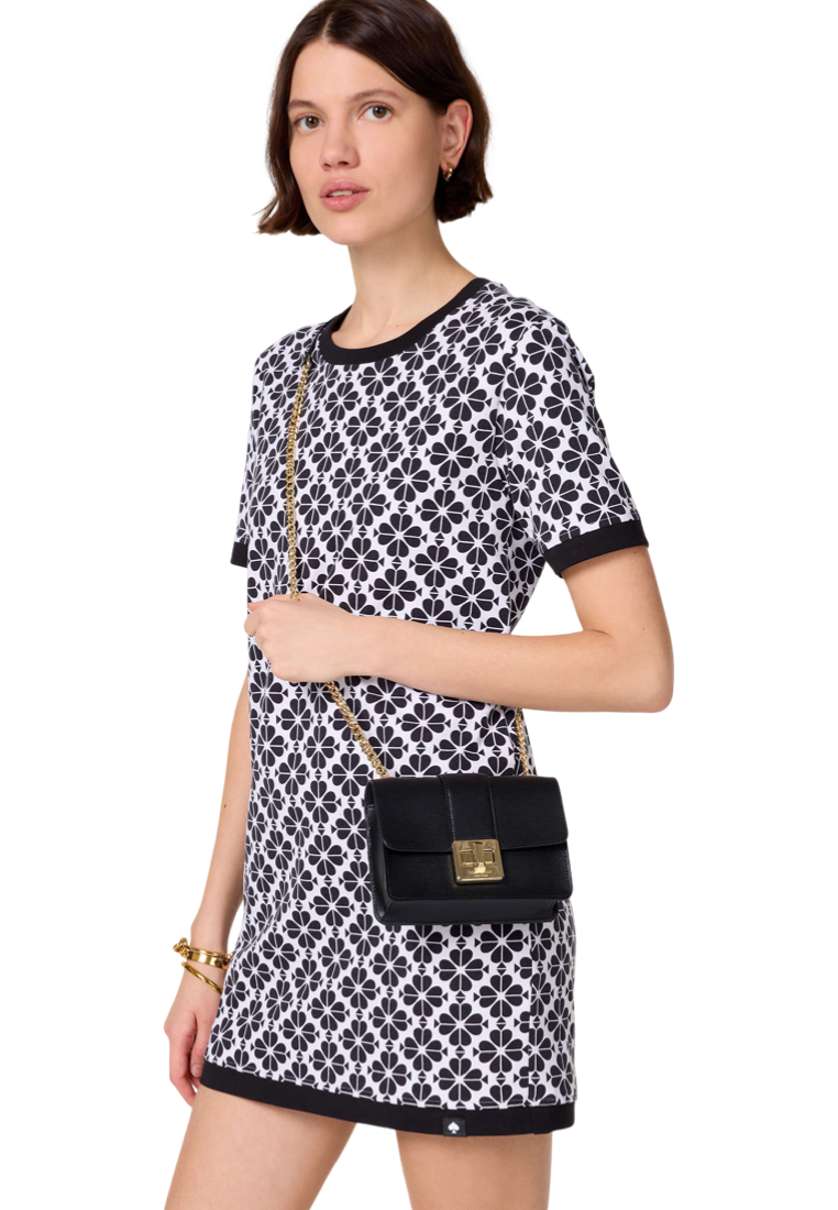 Phoebe Turnlock Mini Flap Crossbody Black