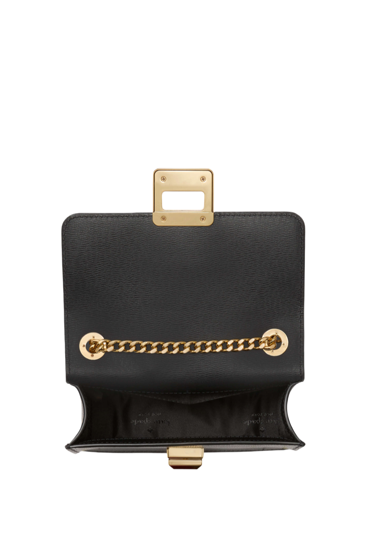 Phoebe Turnlock Mini Flap Crossbody Black