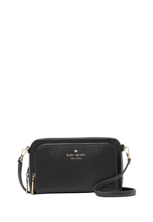 Staci Mini Dual Zip Around Crossbody Black