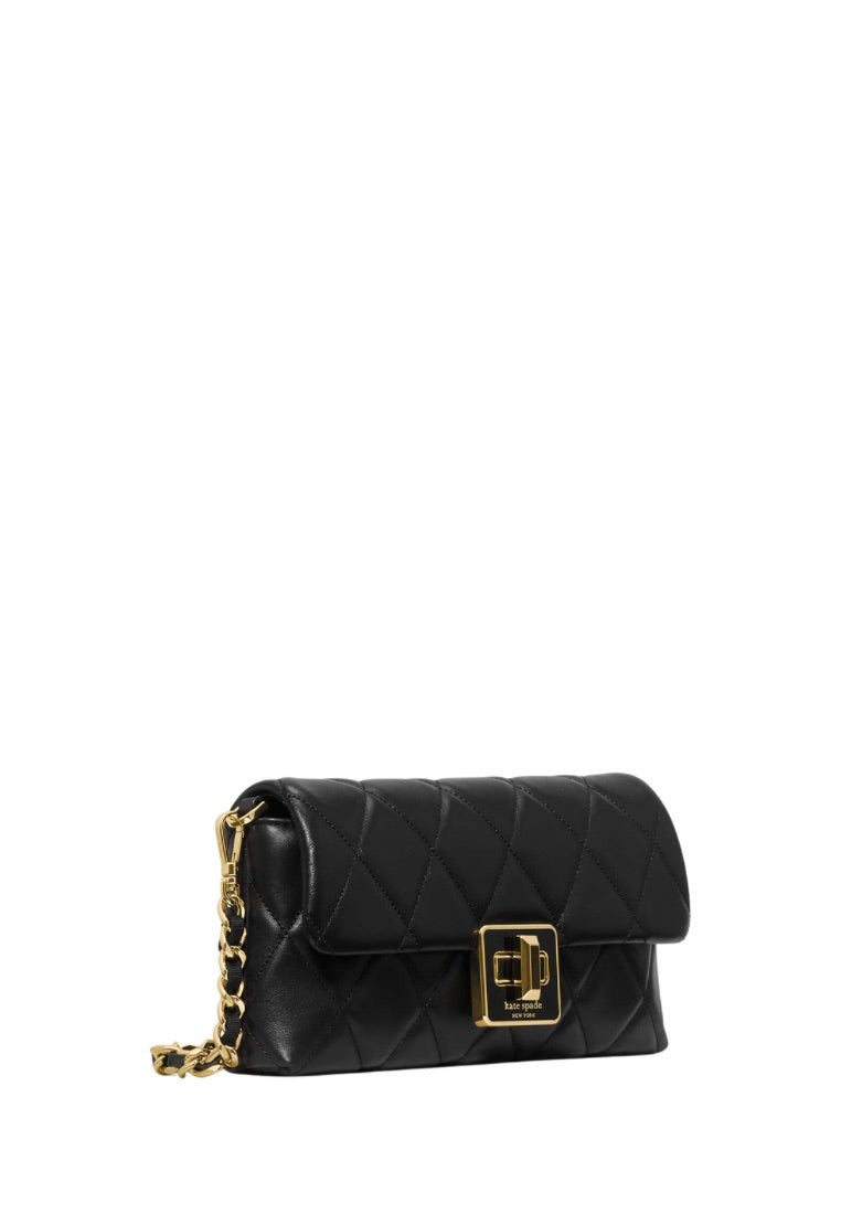 Carey Quilted Mini Crossbody Black