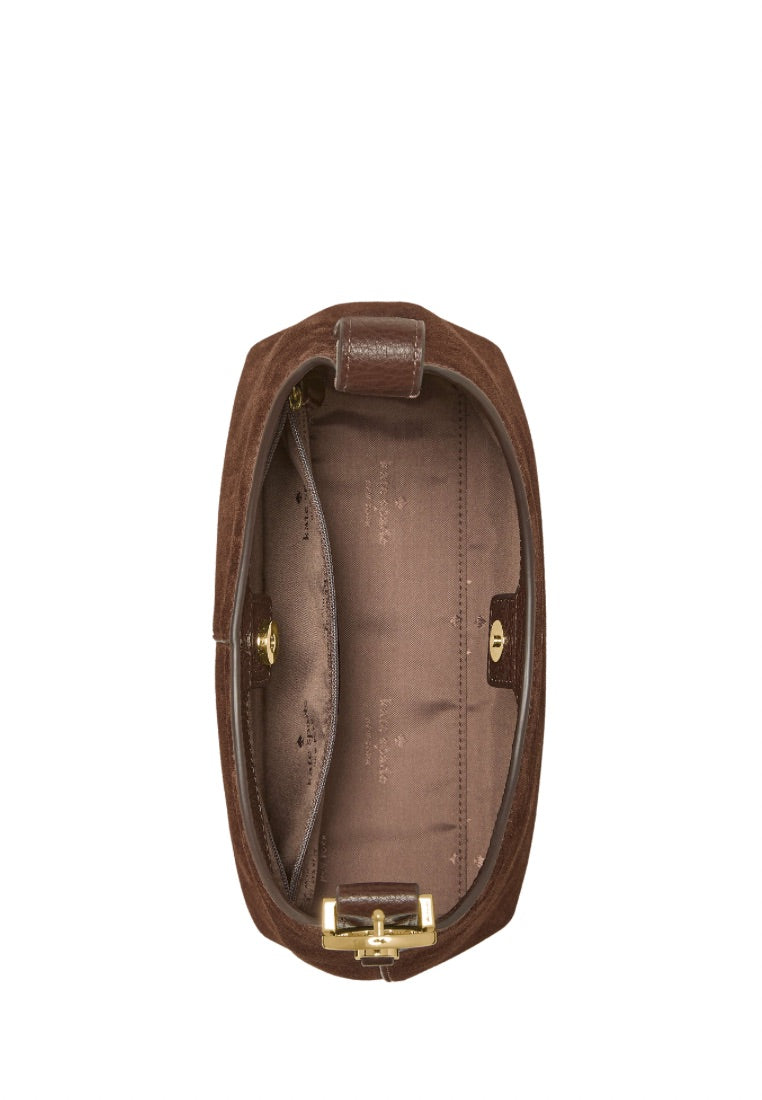 454 Suede Mini Crossbody Hot Fudge