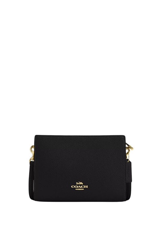 Slim Crossbody Bag Gold Black