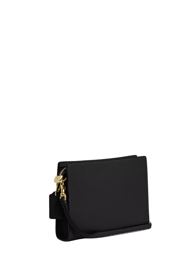 Slim Crossbody Bag Gold Black