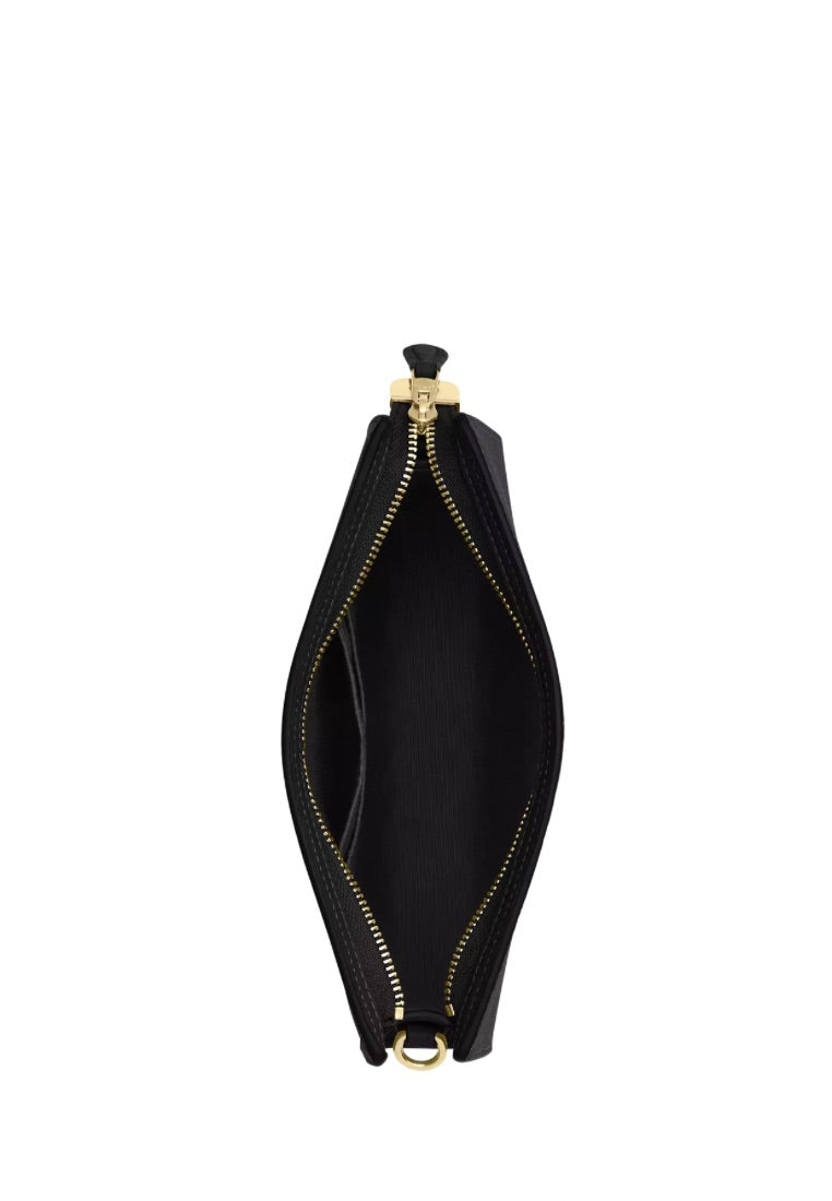 Slim Crossbody Bag Gold Black