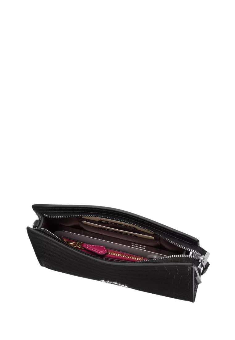 Slim Crossbody Bag Gold Black