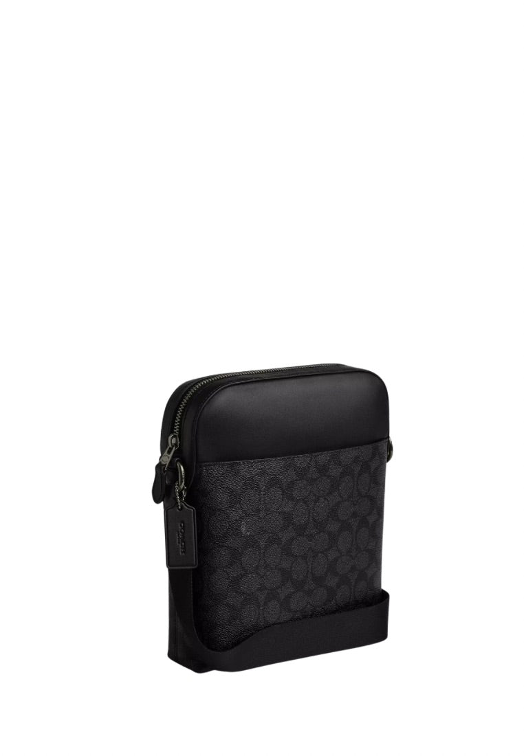 Houston Flight Bag in Signature Canvas Gunmetal Charcoal Black