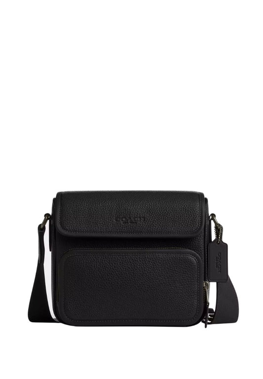 Sullivan Flap Crossbody Bag Gunmetal Black
