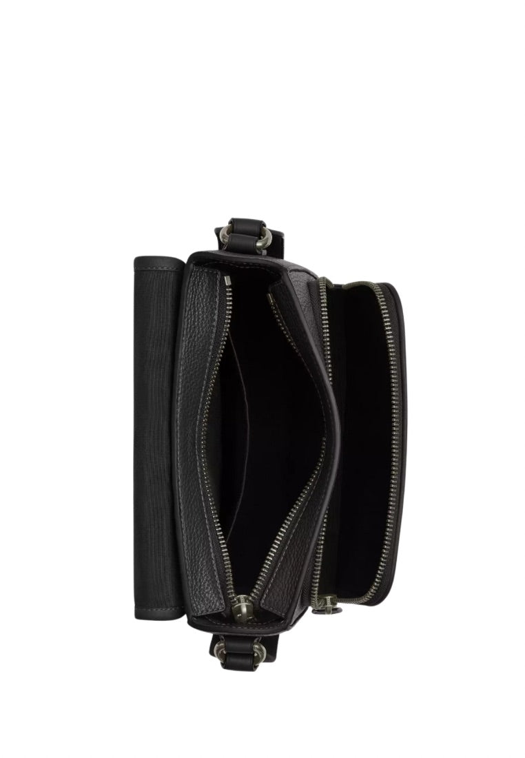 Sullivan Flap Crossbody Bag Gunmetal Black