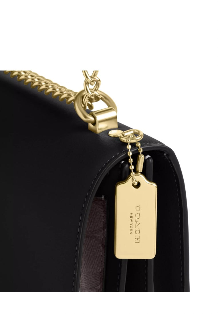 Klare Crossbody Bag in Signature Canvas Gold Walnut Black