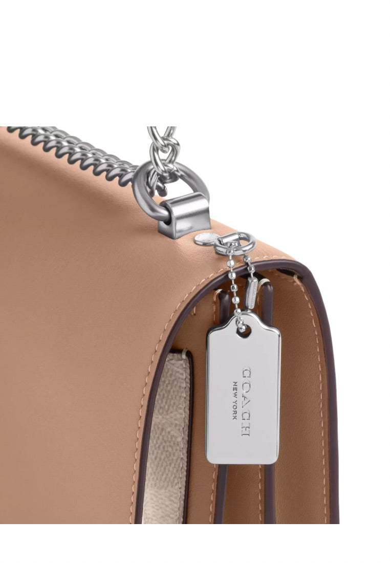 Klare Crossbody Bag in Signature Canvas Silver Sand Taupe
