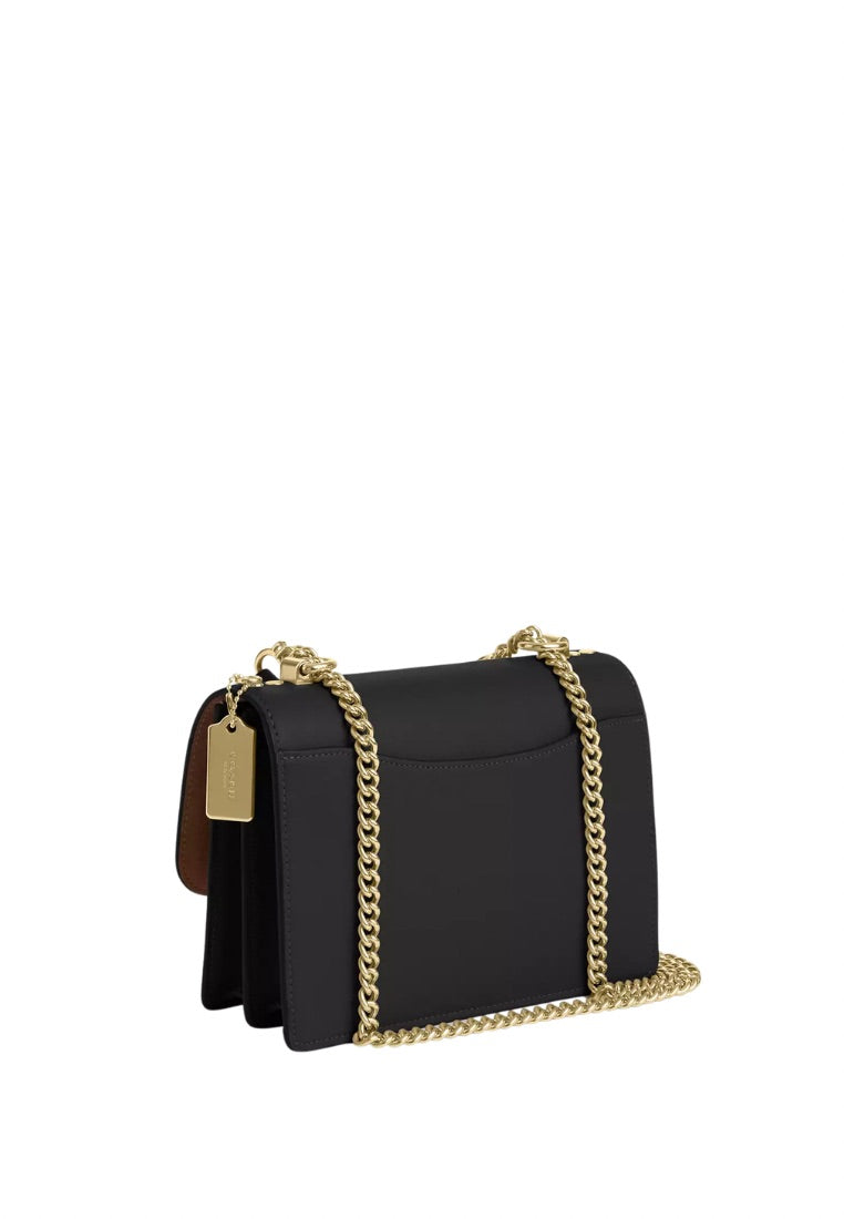 Klare Crossbody Bag in Signature Canvas Gold Tan Black Multi