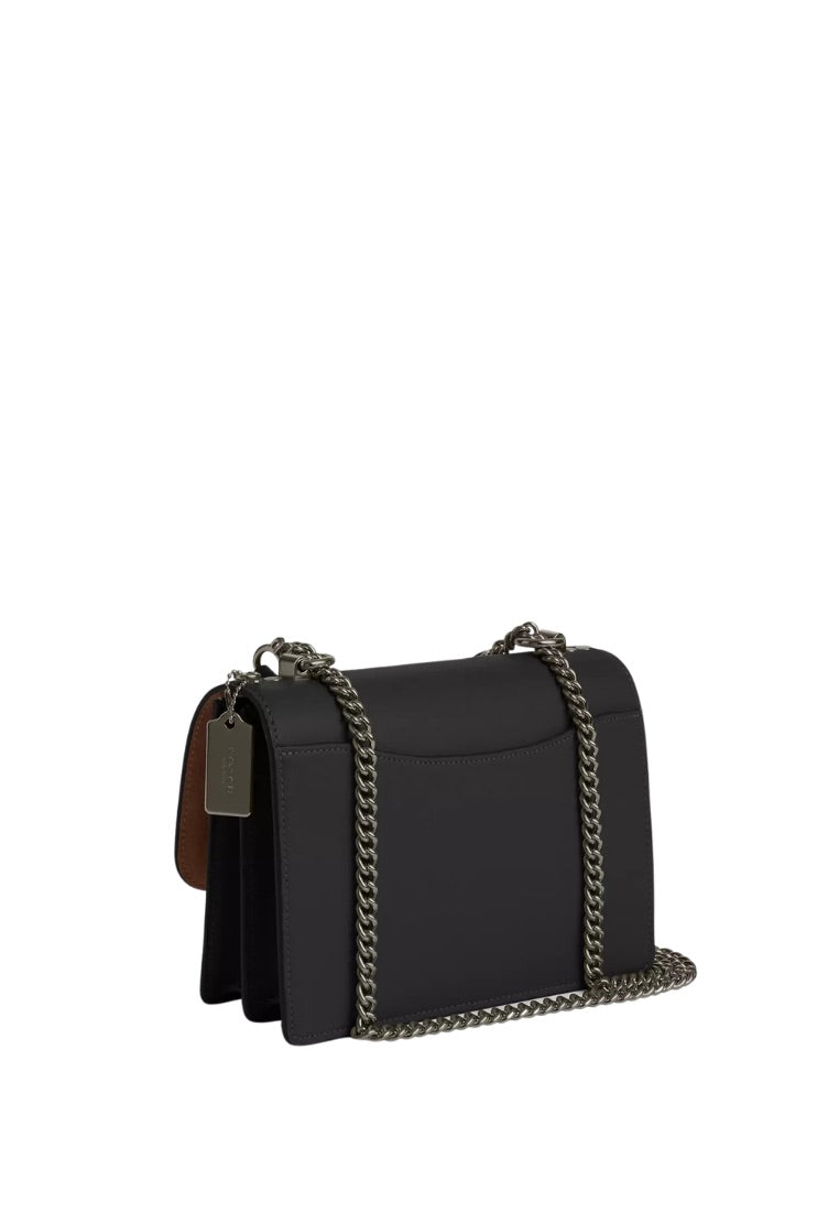 Klare Crossbody Bag in Signature Canvas Gunmetal Charcoal Black
