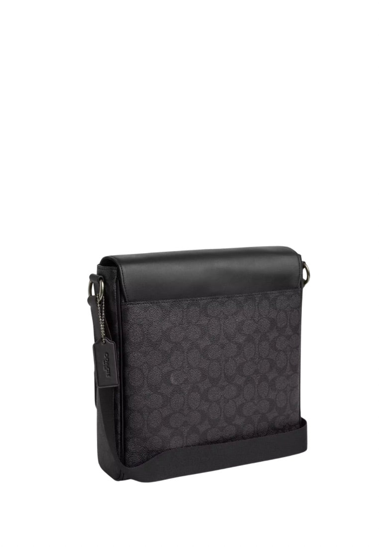 Houston Map Bag in Signature Canvas Gunmetal Charcoal Black