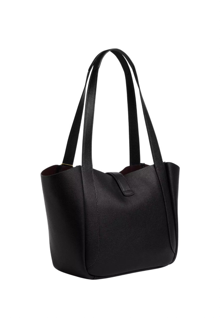Hadley Turnlock Tote Bag Gold Black