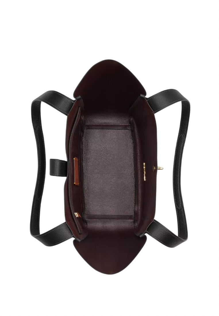 Hadley Turnlock Tote Bag Gold Black