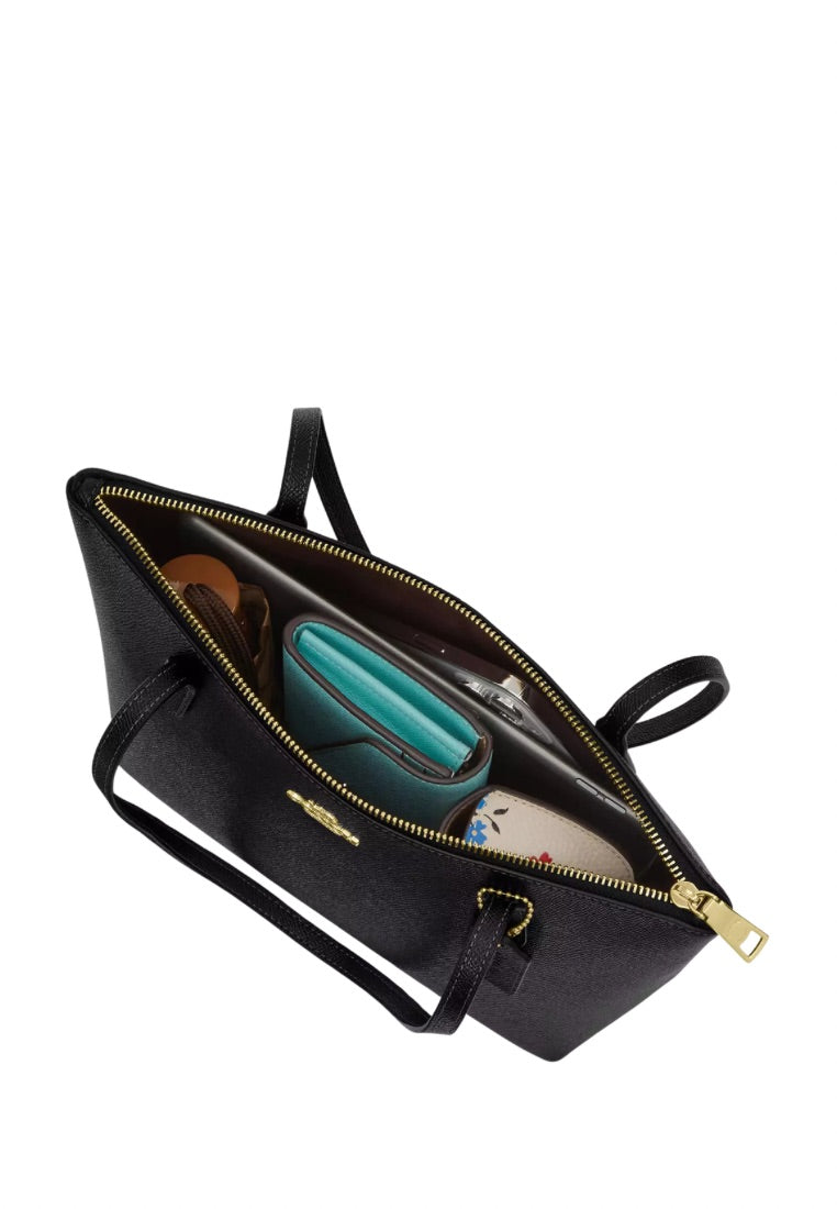 Fiona Zip Tote Bag gold Black